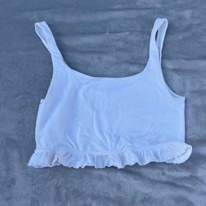 Zara white cropped tank size large